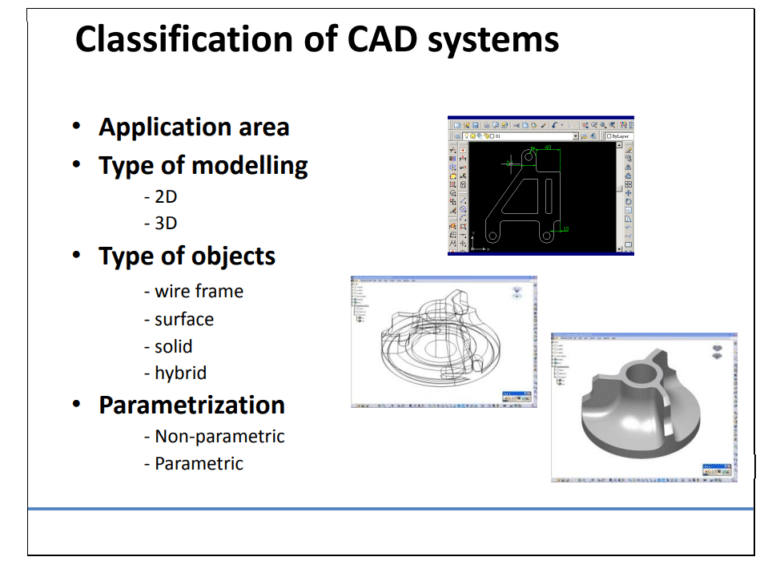Classification Of CAD Systems CADD Mentors